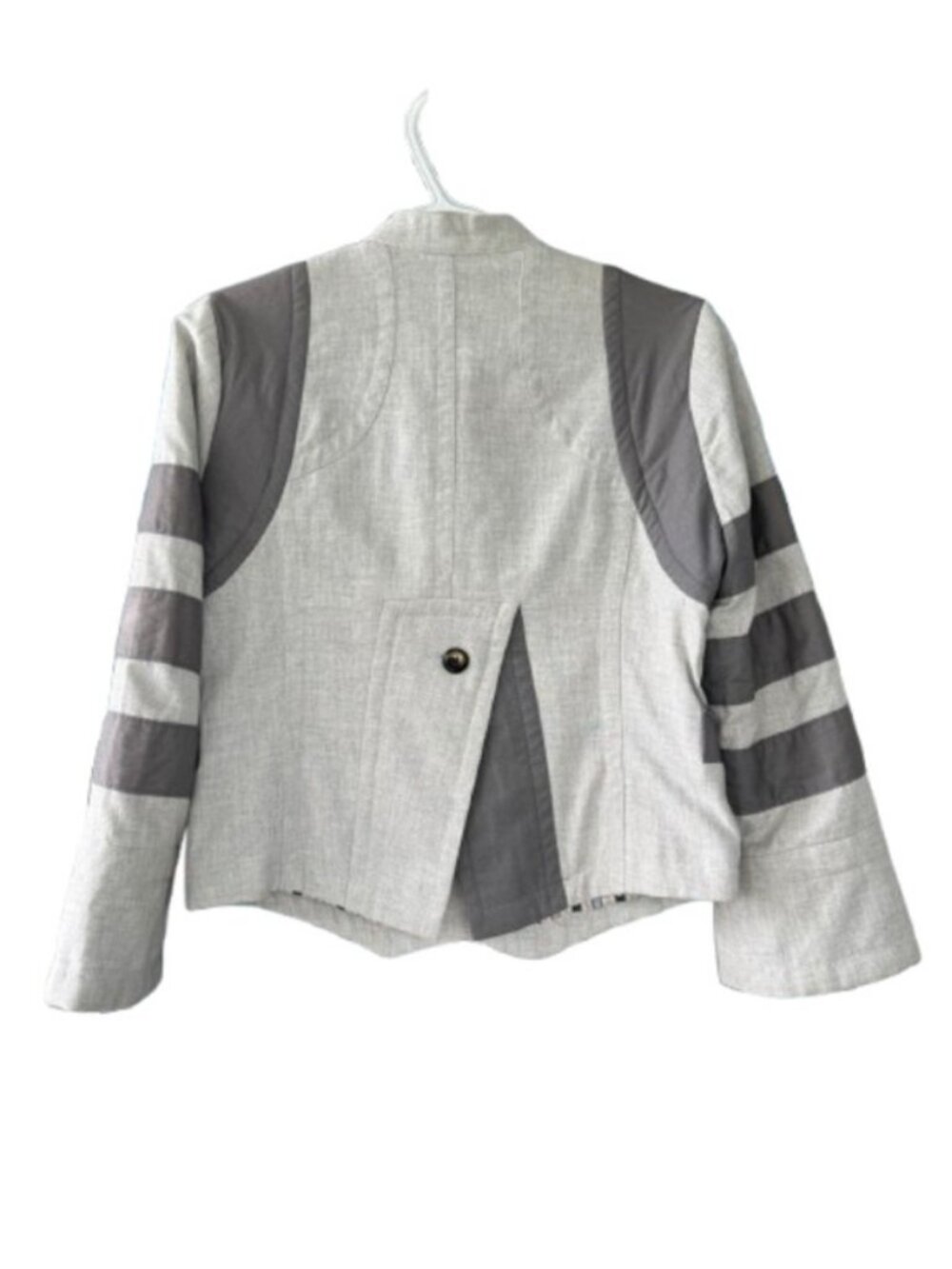 Marc By Marc Jacobs two-tone cropped peacoat grey women's size M - Picture 5 of 6